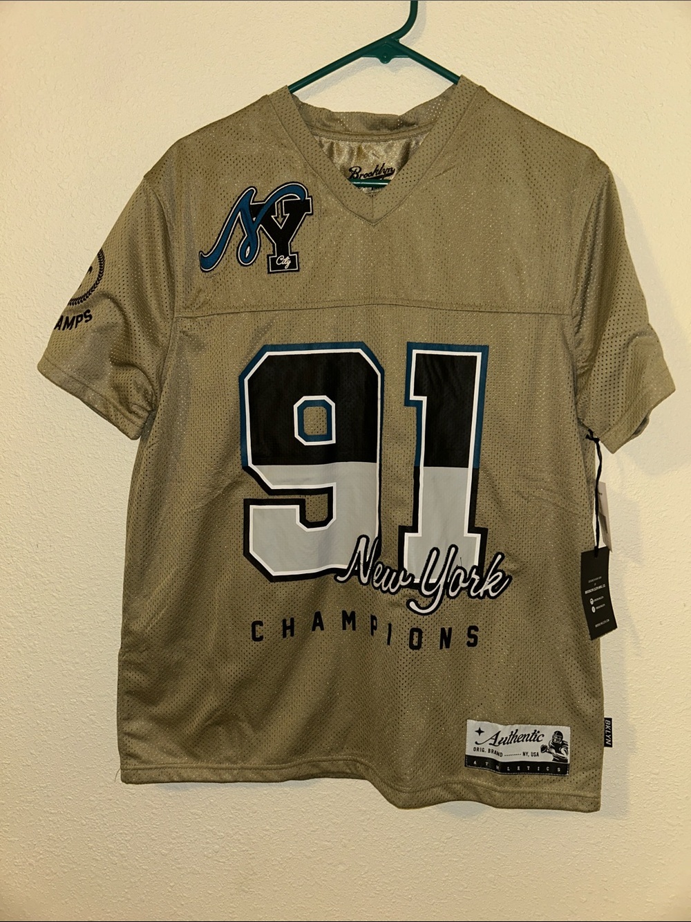New York 91 Champions Men's Jersey Shirt - Taupe